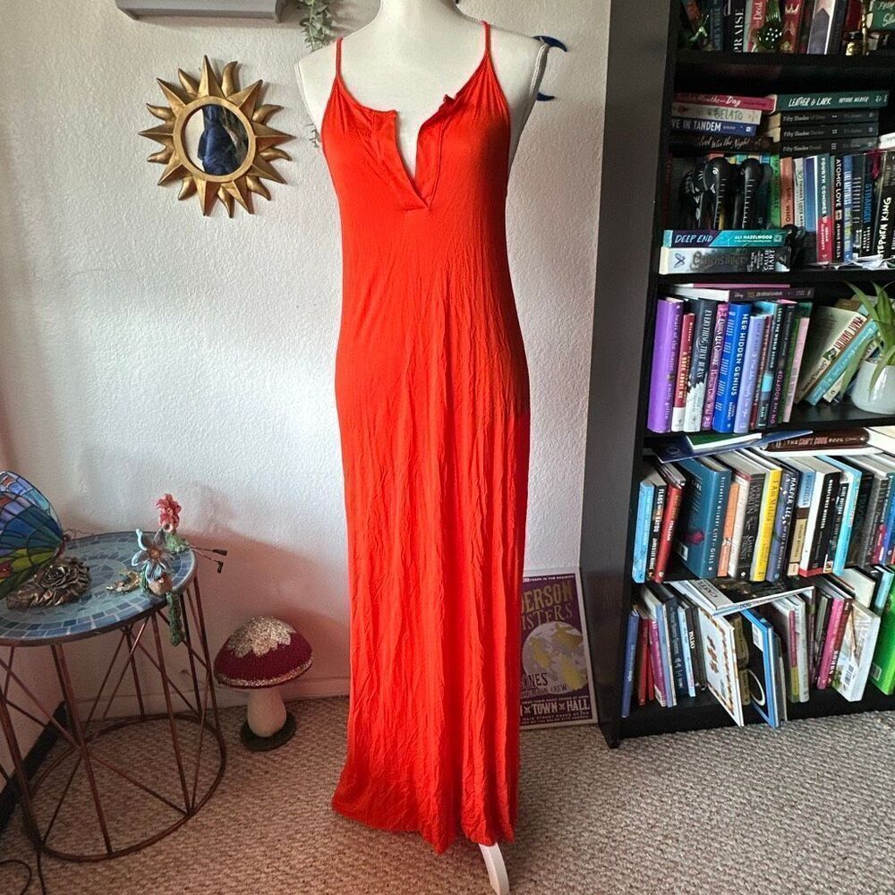 Joe Fresh Size Small Deep Orange Maxi dress